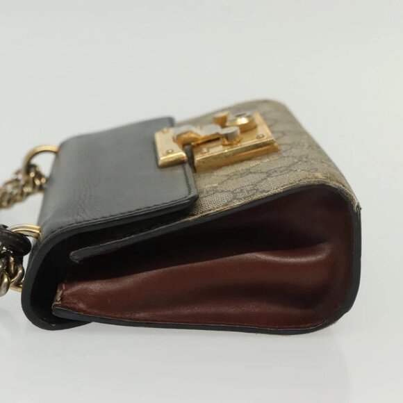 GUCCI GG Supreme Chain Shoulder Bag PVC Beige Gold 409487 Auth bs29070 - Picture 6 of 16